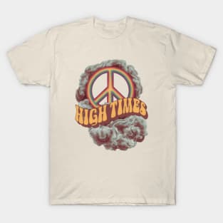 Groovy 70s Vibes | Peace Sign T-shirt | High Times T-Shirt